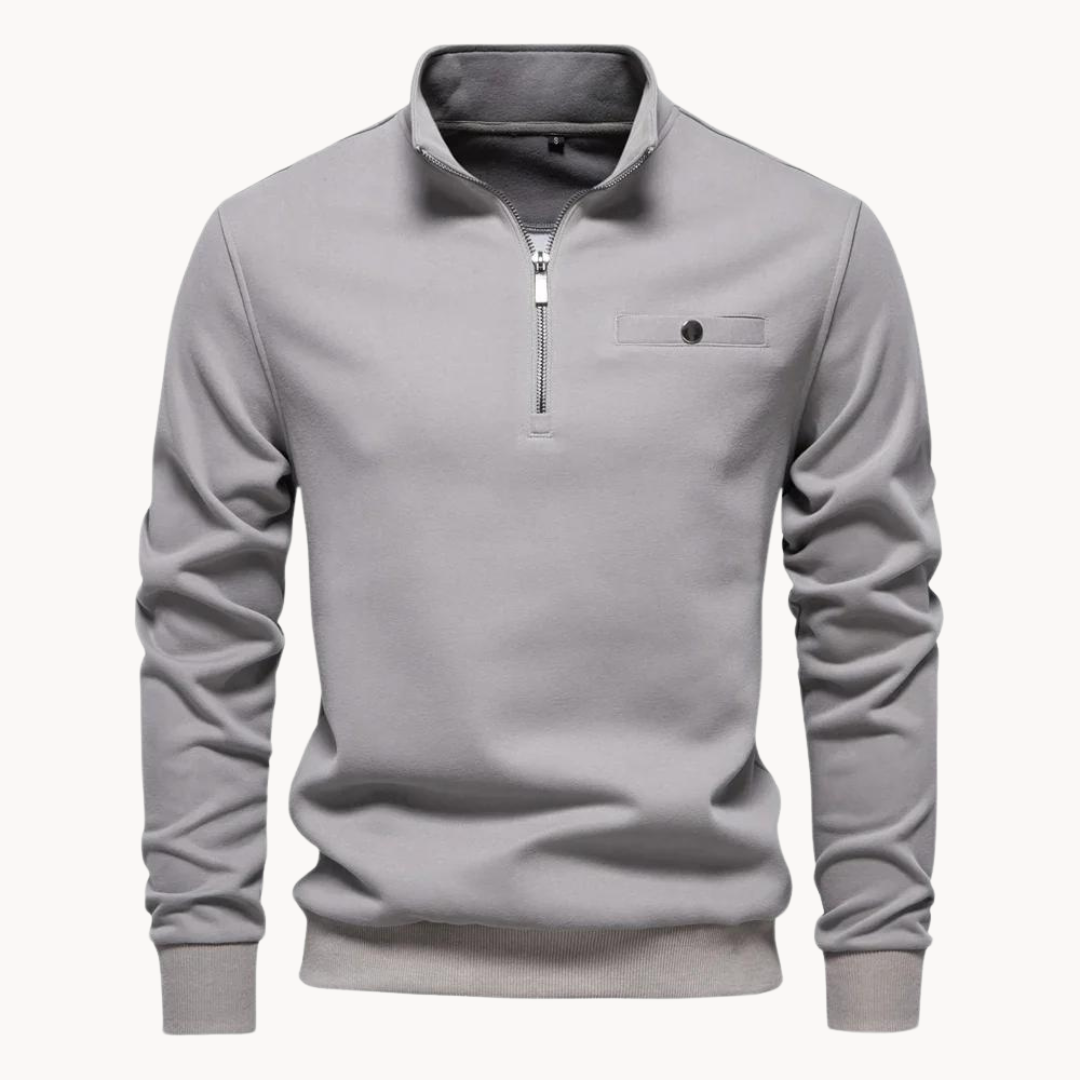 Lennox Mock-Neck-Pullover mit Reißverschluss | ALEVITA