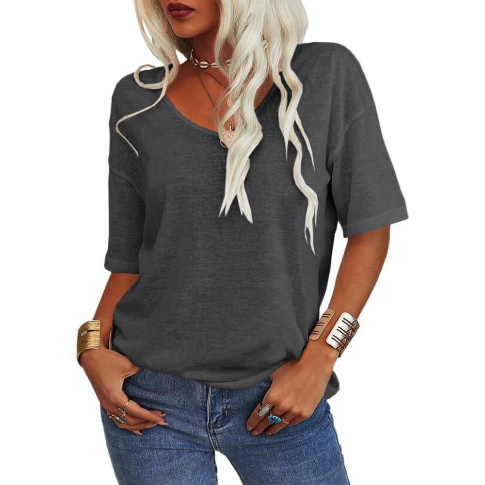 VivaVee – Camiseta de cuello en V para mujer, para un estilo sin esfuerzo