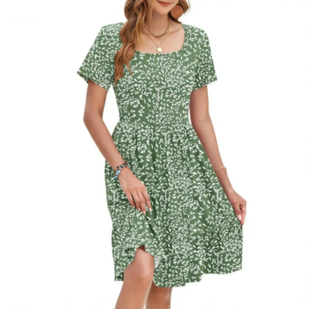LunaFlora – Elegante vestido de verano floral para mujer