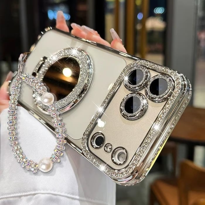 FlashFemme - Luxuriöses Spiegel-Glitzer-Case