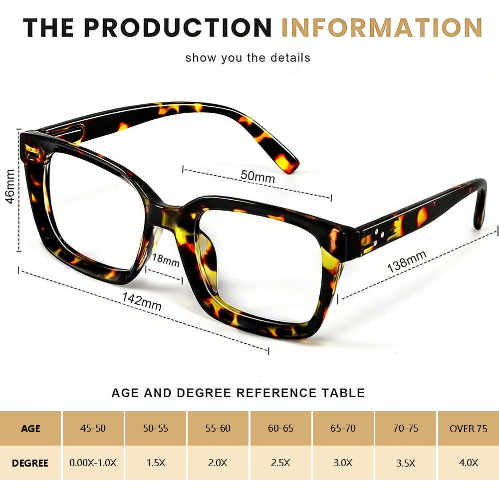 LuxeFocus – Gafas de lectura cuadradas con filtro de luz azul