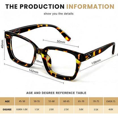 LuxeFocus – Gafas de lectura cuadradas con filtro de luz azul