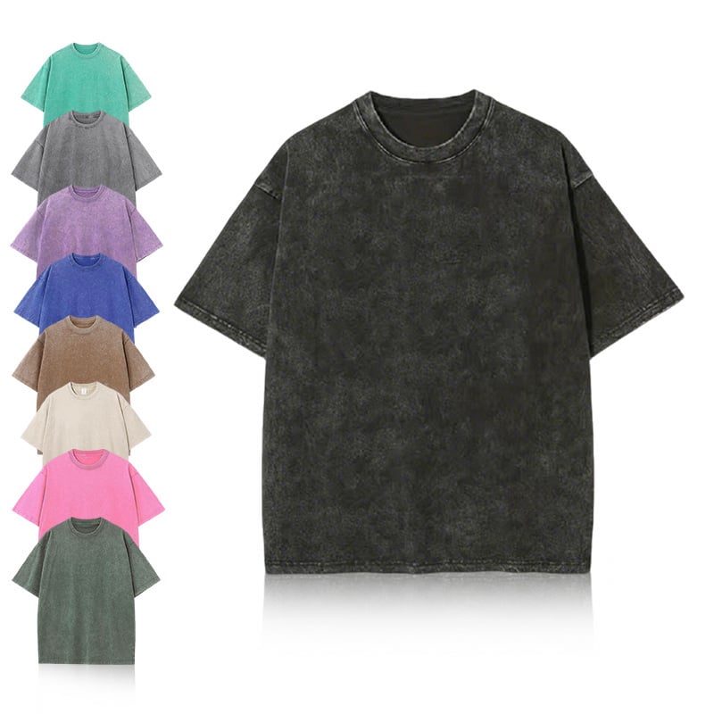 Oversoul – Camisetas desgastadas de corte holgado