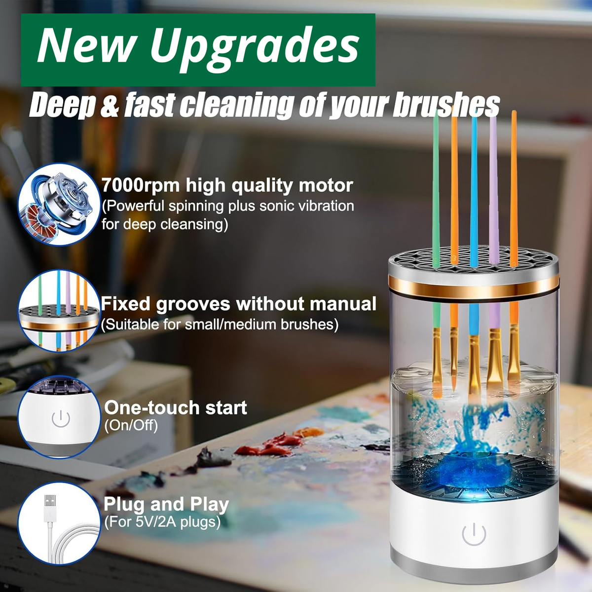 SpinClean – Máquina portátil de limpieza con cepillo