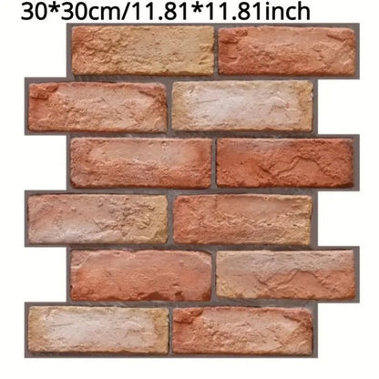 BrickCraft - Papel pintado autoadhesivo 3D con diseño de ladrillo