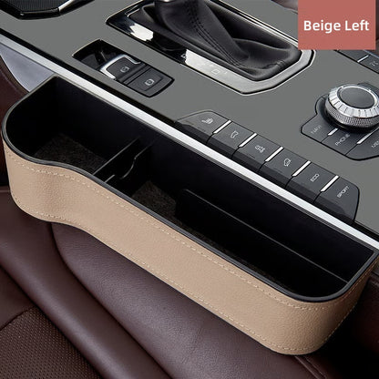 DriveMate – Organizador de Almacenamiento de Cuero Multiparte para Asiento de Coche