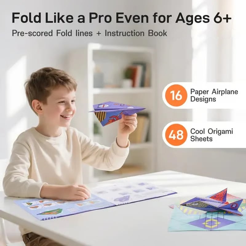 FlyBuild – Kit creativo de aviones de papel para niños