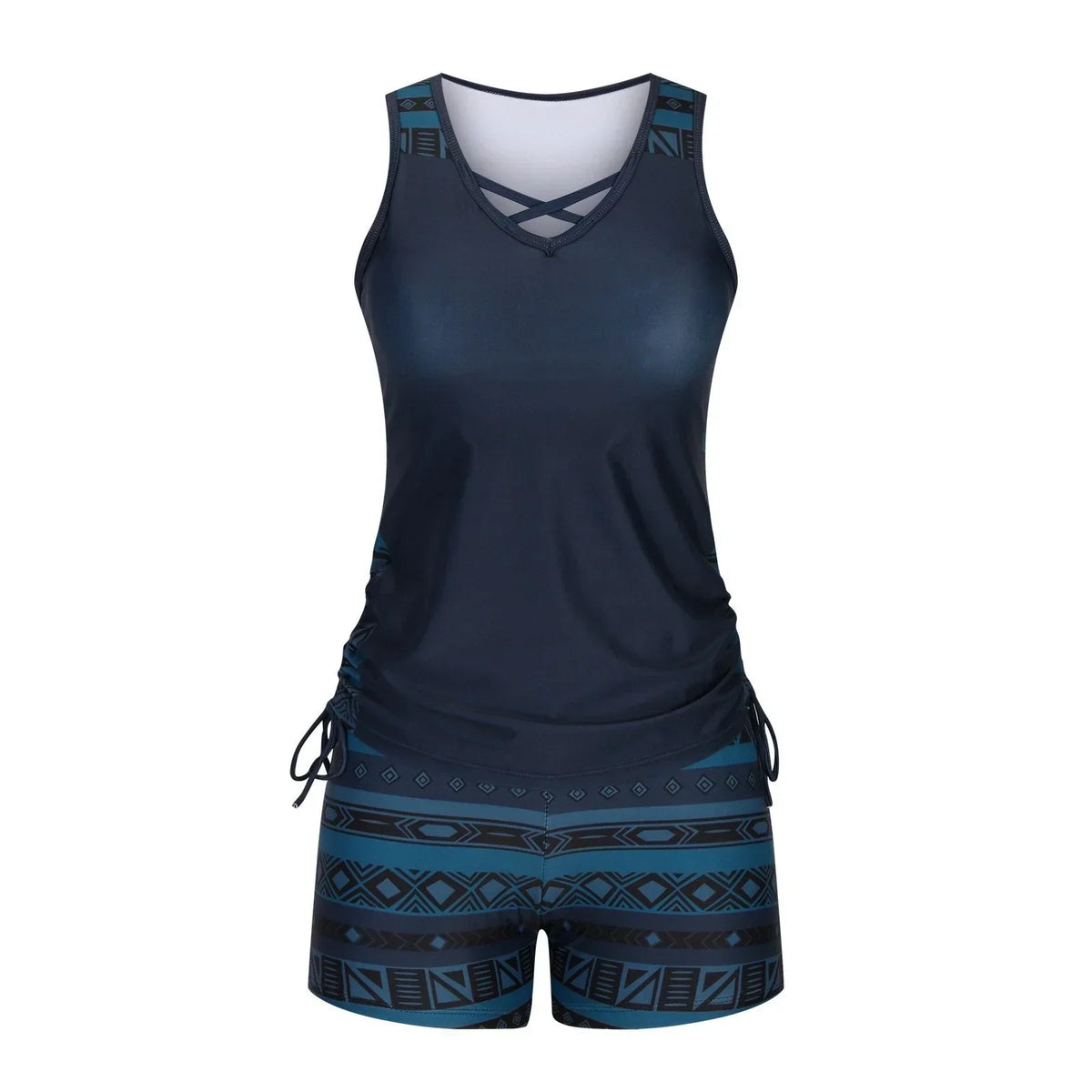BeachBloom – Dezenter Bohemian-Tankini mit Shorts