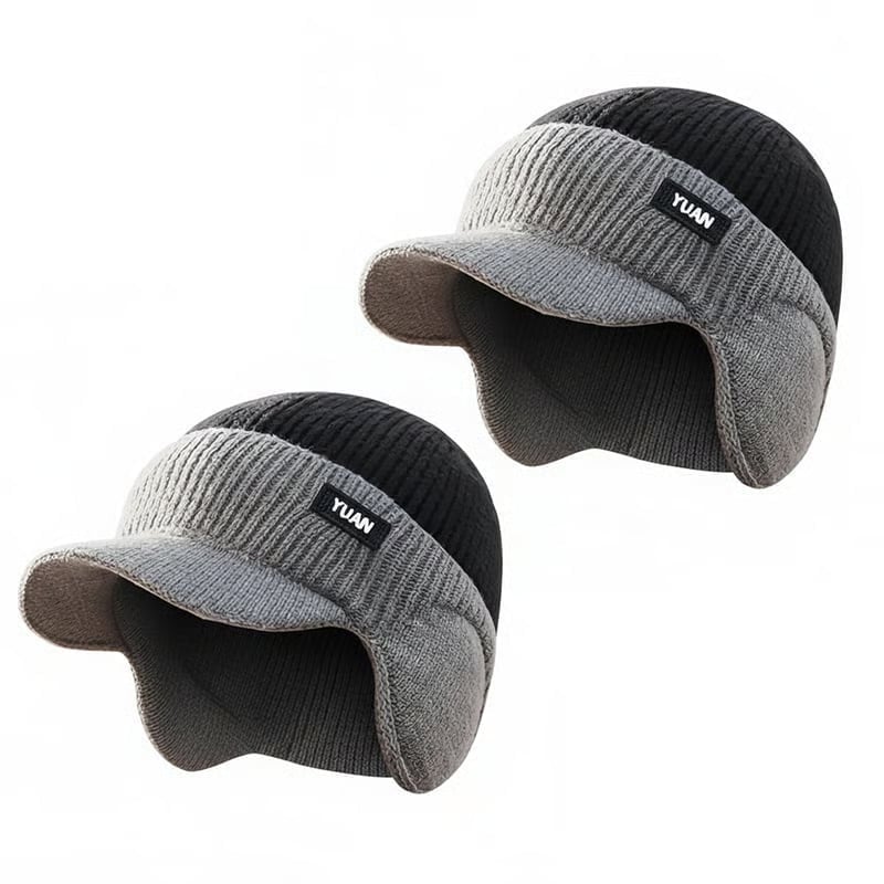 FrostFlex - Gorro de Invierno Cortavientos con Visera de Ajuste Elástico
