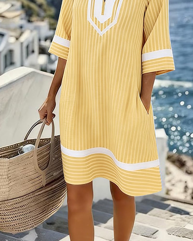 UrbanStripe – Alltagskleid mit Taschen für den Sommer