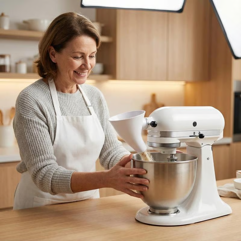 🔥LETZTER TAG 50% RABATT - ✨Mehltrichter für KitchenAid Küchenmaschine