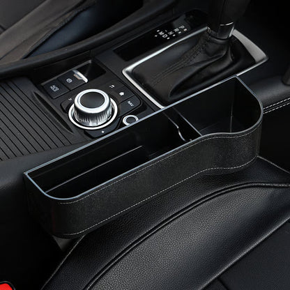 DriveMate – Organizador de Almacenamiento de Cuero Multiparte para Asiento de Coche