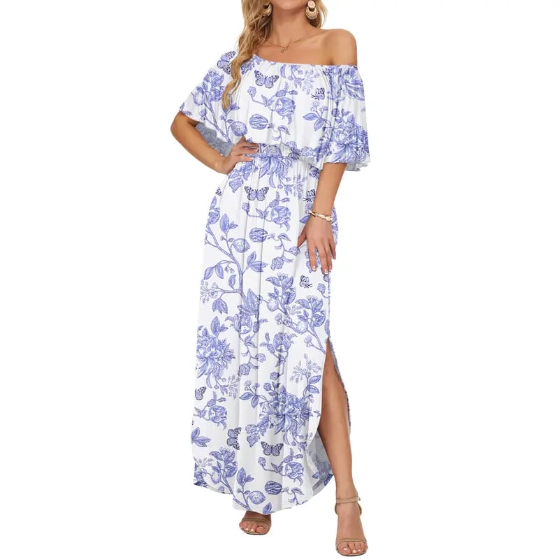 GraceLoom – Vestido Fluido de Hombros