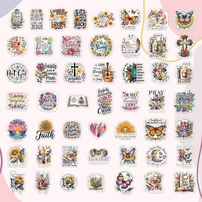 FaithGlow – Inspirierendes Bibel-Aufkleber-Set