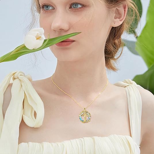 CelestiaTree - Elegante collar de cristal para el Día de la Madre