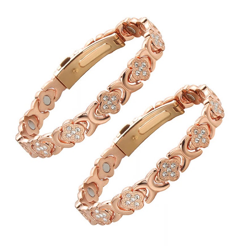 BloomGrace – Kupferarmband mit Blumen, eleganter Stil