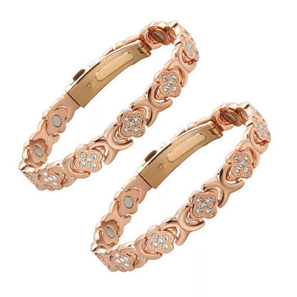BloomGrace – Kupferarmband mit Blumen, eleganter Stil