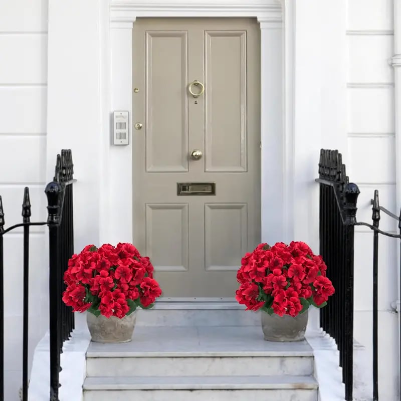EverBloom – Flores de Geranio Artificiales para Exterior