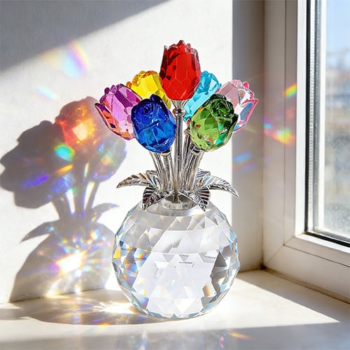 EternaPetal – Mehrfarbige Kristallrose als Geschenk