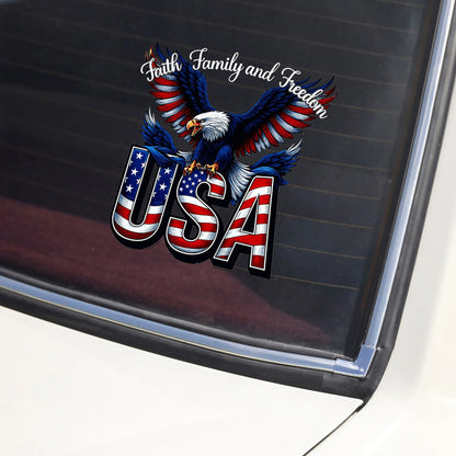 LibertyMark – 250 Años de Fe, Familia y Libertad de América Calcomanía para Automóvil