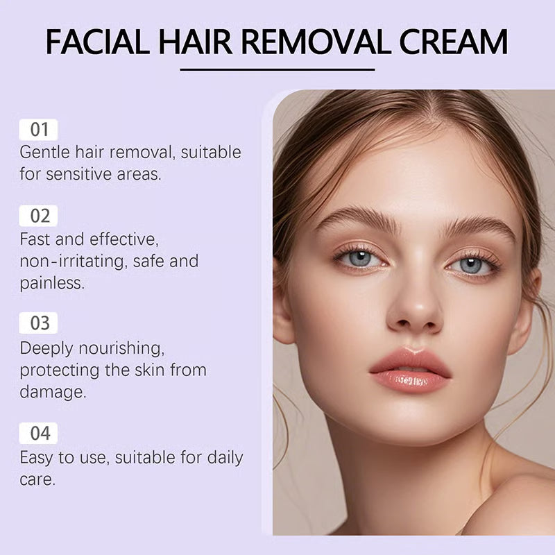 VelvetSkin – Crema depilatoria facial indolora