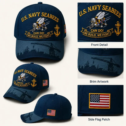 Seabee - Gorra de homenaje "¡Sí se puede!" de los Seabees de la Marina de EE. UU. 🇺🇸