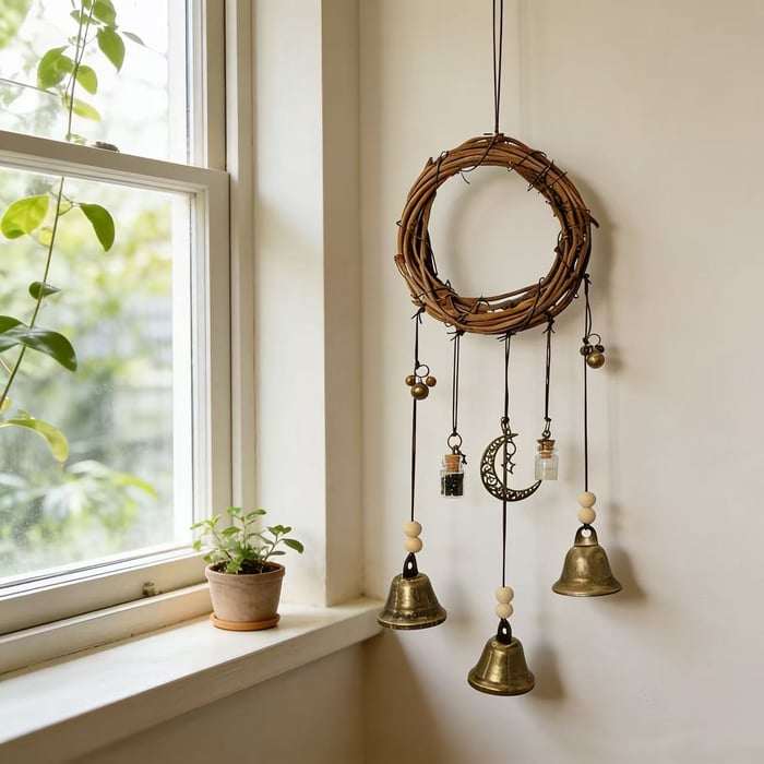 MystiBell – Campana colgante bohemia para puerta