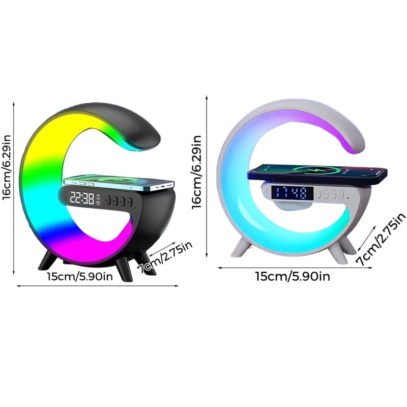 GlowG – Altavoz de carga inalámbrica RGB con forma de G
