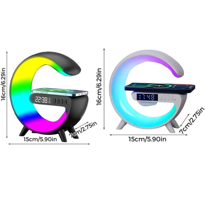 GlowG – Altavoz de carga inalámbrica RGB con forma de G