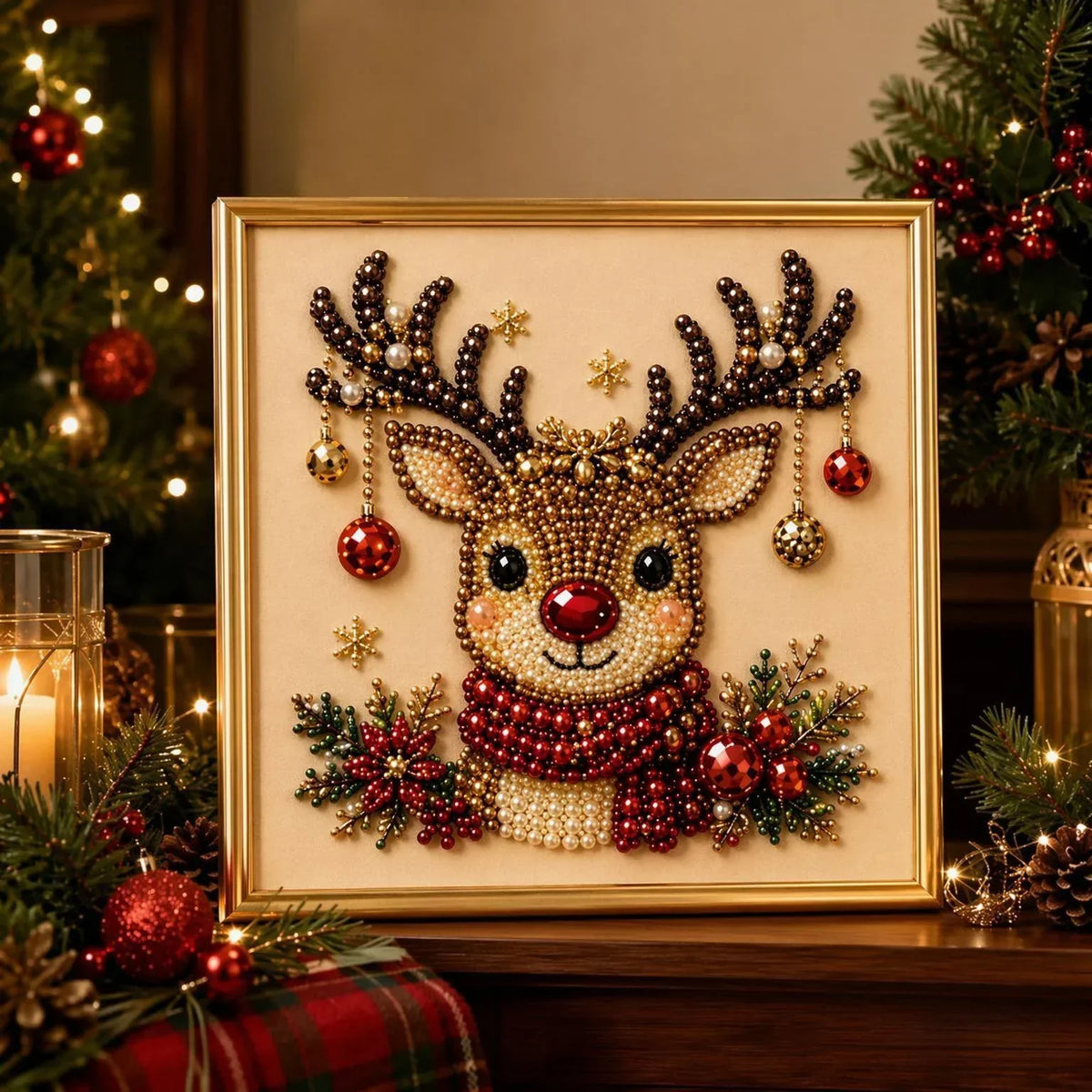PearlCraft – Kit de pintura de diamante 3D premium de Navidad