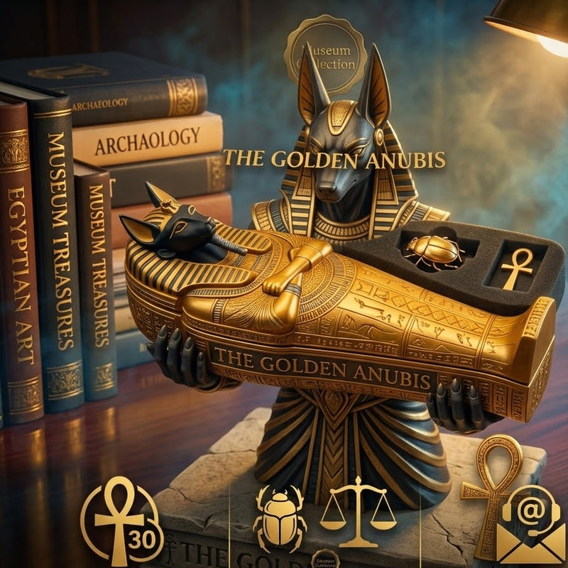 PharaohGuard – Colección de Sarcófagos Anubis Dorado