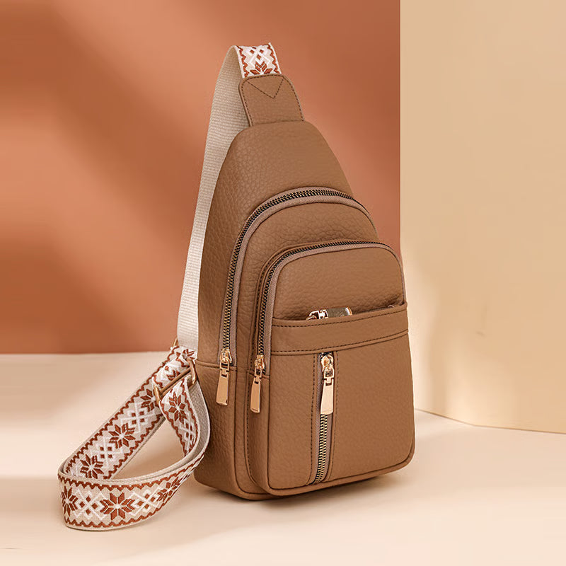 LuxeCarry – Bolso cruzado minimalista de color sólido