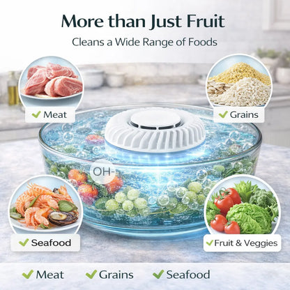 NutriPure Flow – Limpiador Ultrasónico de Alimentos