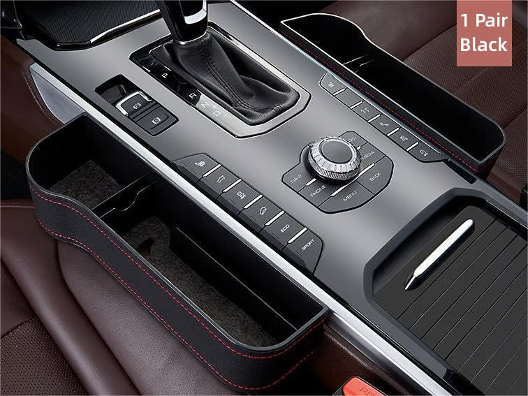 DriveMate – Organizador de Almacenamiento de Cuero Multiparte para Asiento de Coche