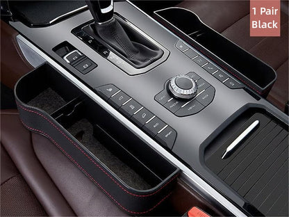 DriveMate – Organizador de Almacenamiento de Cuero Multiparte para Asiento de Coche