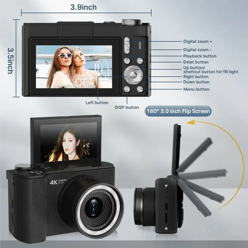 SnapMaster – Cámara Digital 4K de Alta Resolución