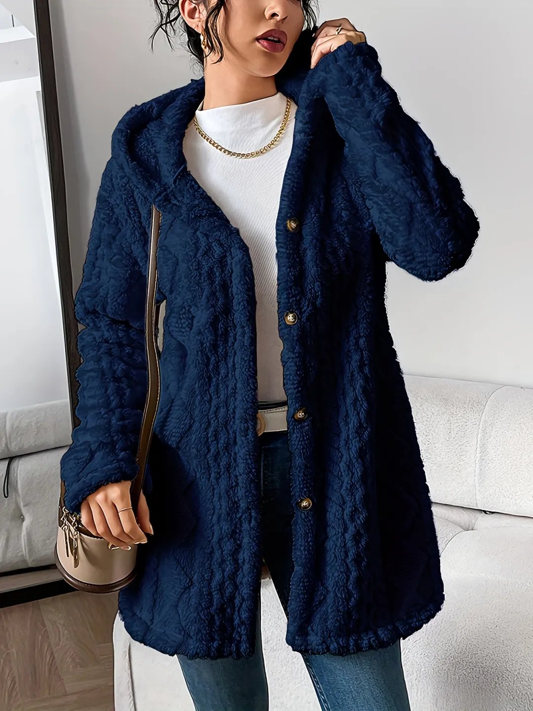CloudSilk – Vestido con capucha elegantemente sencillo