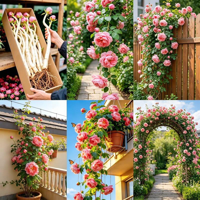 RoseCascade – Bulbos de Rosal Trepador Premium