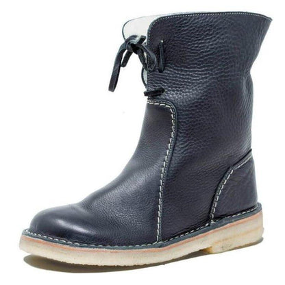 WATERPROOF LEATHER POLAR BOOTS WITH WOOL LINING | ALEVITA