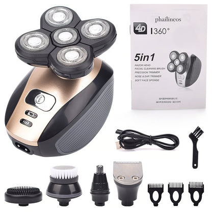 GroomFlex | Kit de afeitadora eléctrica 4D 5 en 1