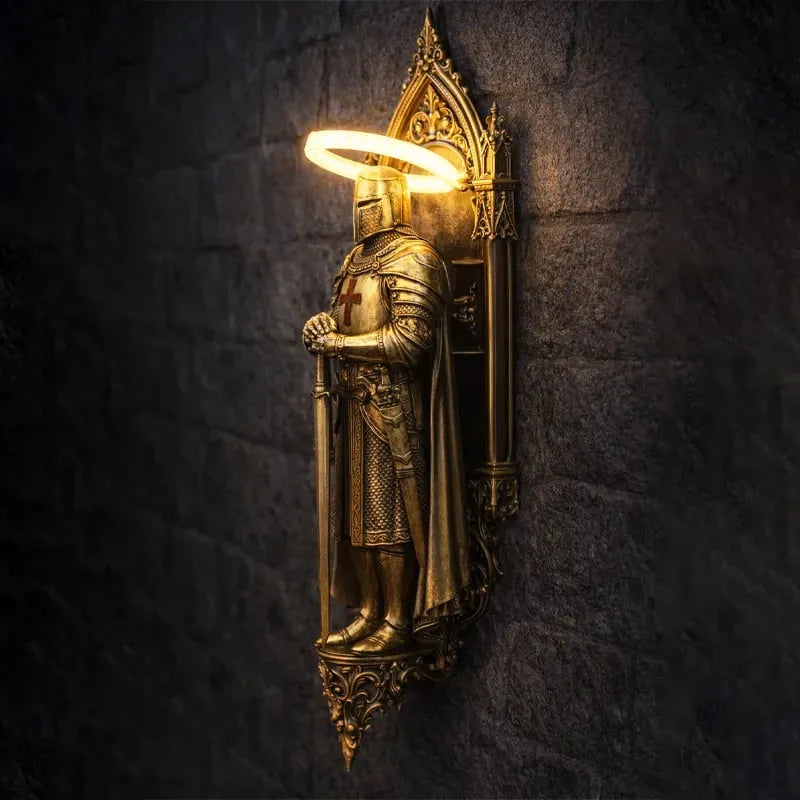 KnightGlow – Lámpara de Pared Caballero Medieval