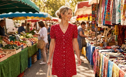 ElegantEase – Atmungsaktives Kleid mit Taschen