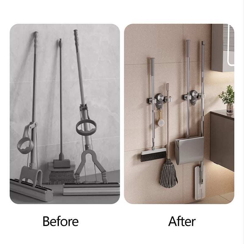 TidyGrip – Soporte resistente para escobas y fregonas