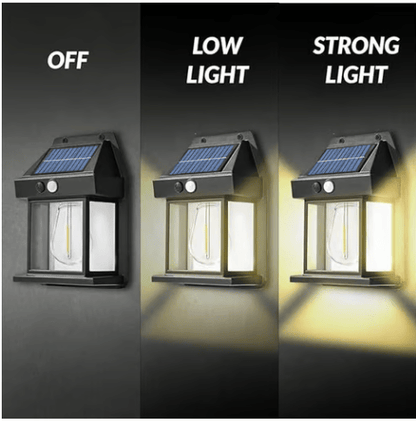 EdisonGlow – Lámpara de pared solar con sensor de movimiento