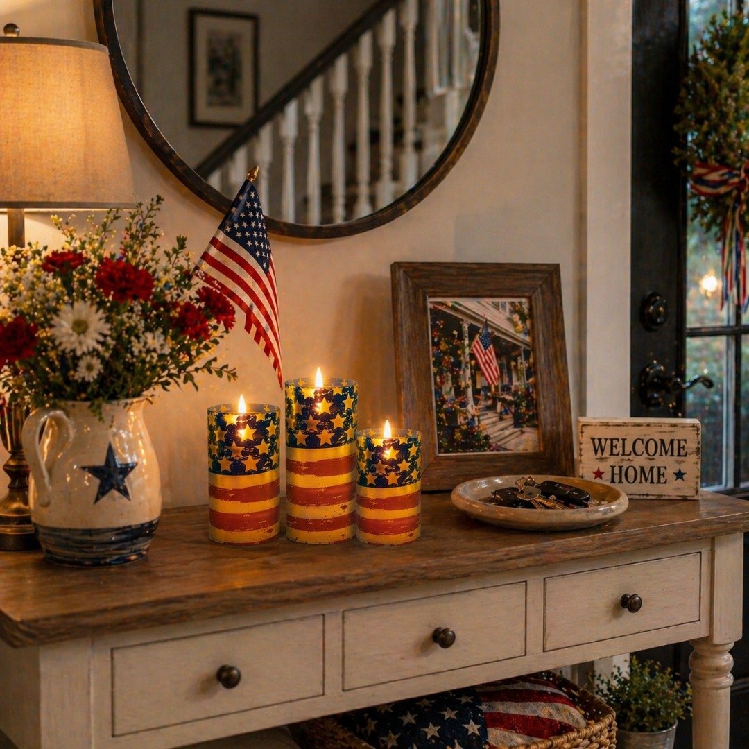 FreedomFlame – Von den USA inspirierte flammenlose Kerzenkollektion