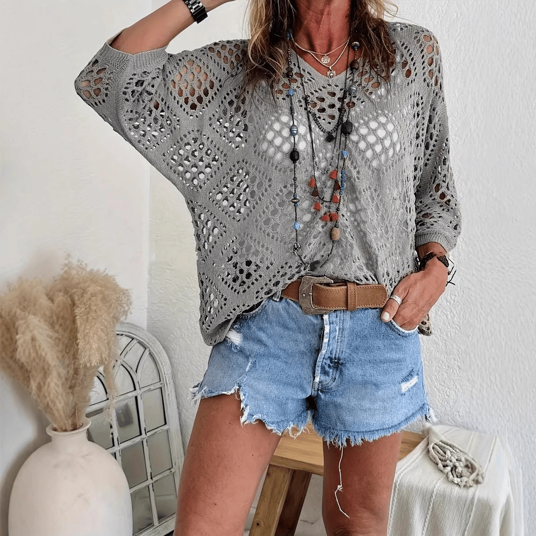CoastalMuse – Elegantes Boho-Häkeltop