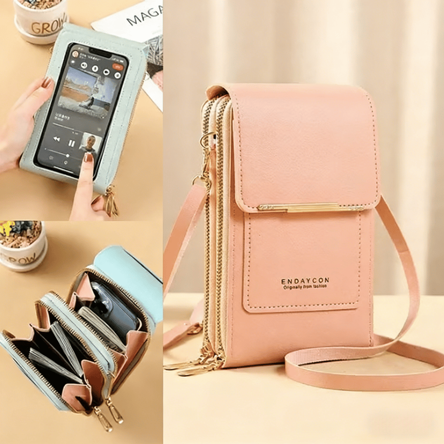 TouchCarry – Bolso tipo mensajero para mujer con pantalla táctil