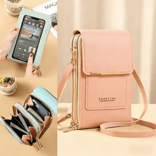 TouchCarry – Bolso tipo mensajero para mujer con pantalla táctil