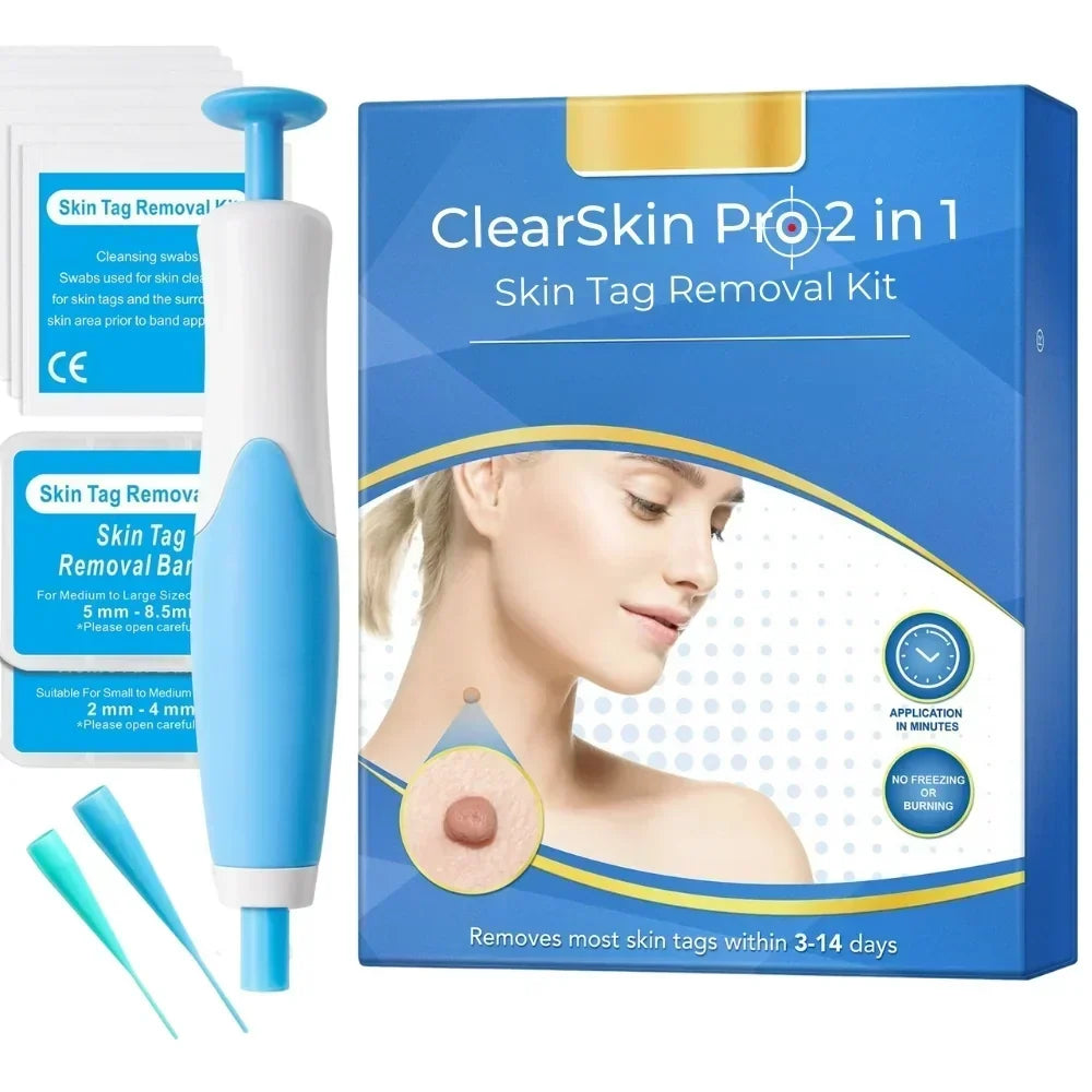 ClearSkin Pro - Dispositivo 2 en 1 para eliminar verrugas cutáneas
