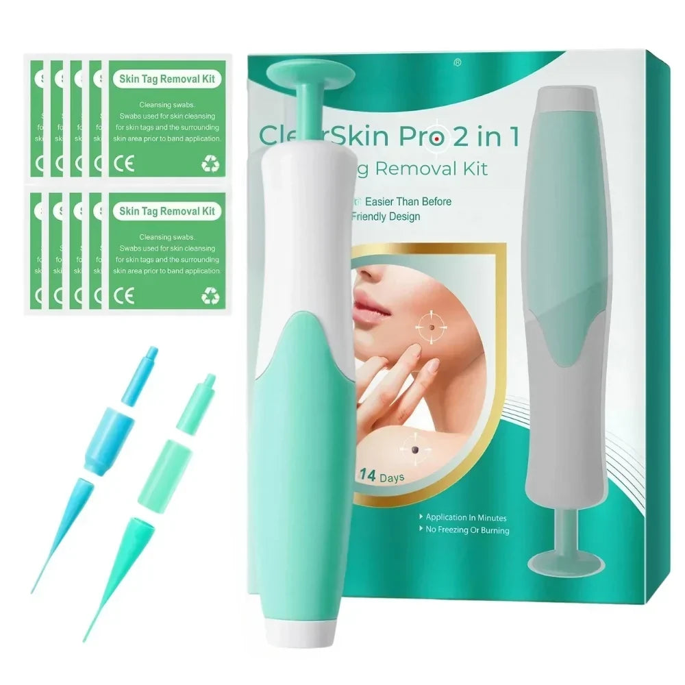 ClearSkin Pro - Dispositivo 2 en 1 para eliminar verrugas cutáneas